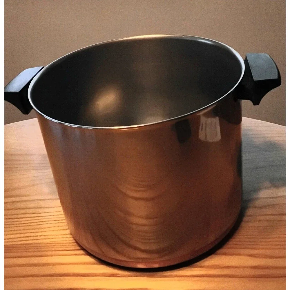 Revere Ware Vintage 8 Qt 92 b SS Copper Clad Bottom Stock Pot No Lid Illonois